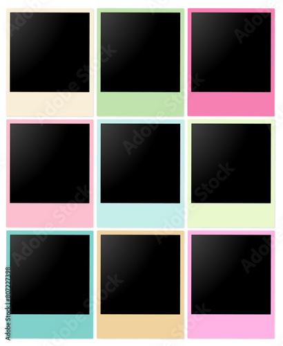 polaroids multiple pastel cute colors