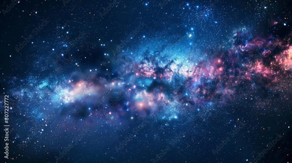 Fototapeta premium Explore the vastness of space with this stunning image of a galaxy