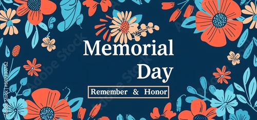 memorial day, remember and honor text photo