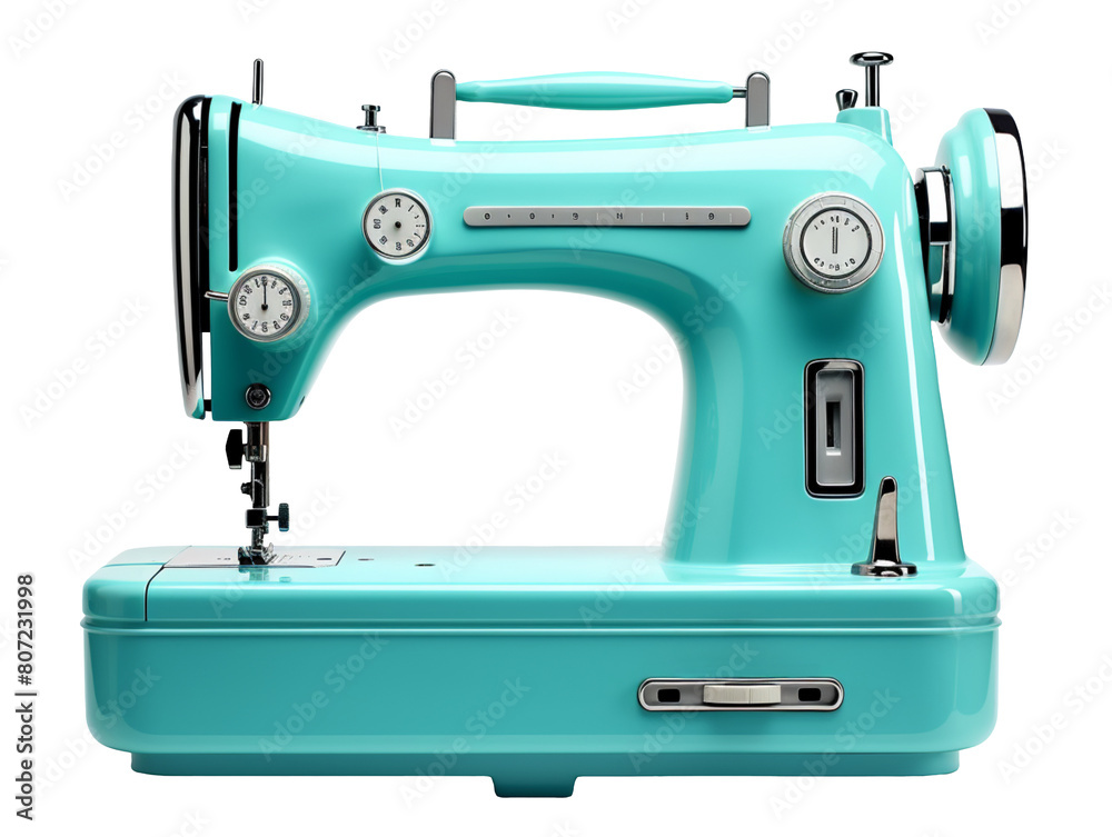 Fabric Sewing Machine isolated on transparent background