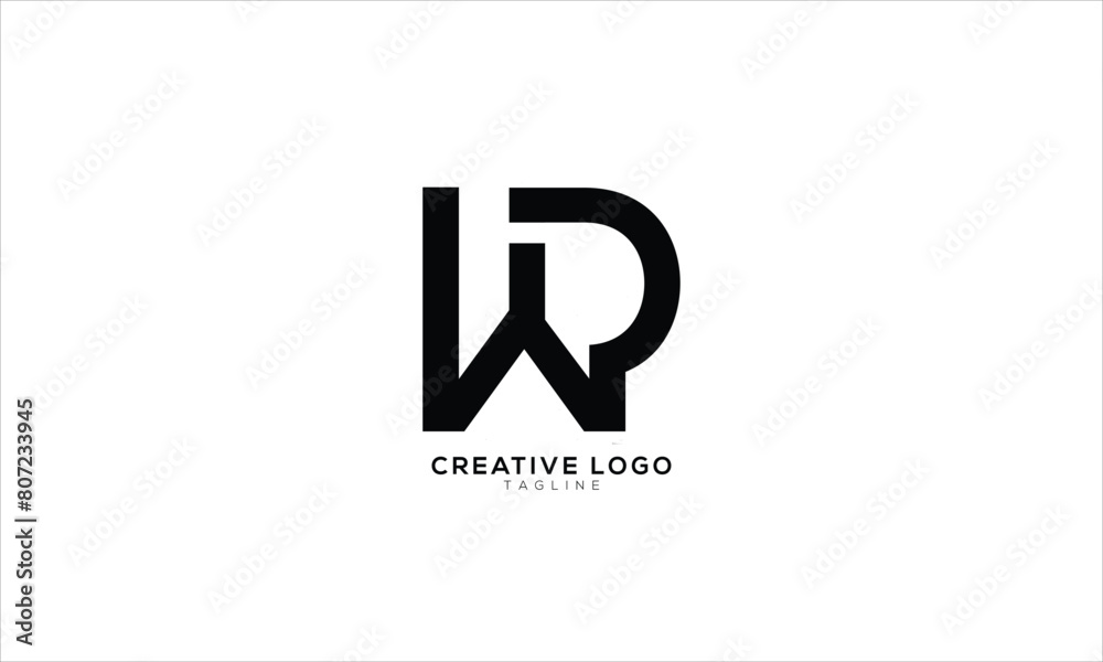 WP WD Abstract initial monogram letter alphabet logo design WP WD Abstract initial monogram letter alphabet logo design