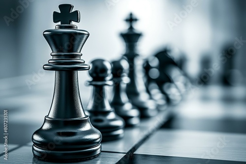 Regal Display of Chess Strategy: King in Command photo