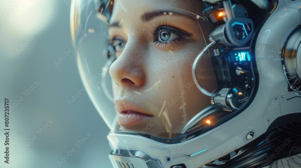 Cybernetic Woman with Digital Enhancements 4 Cybernetic Woman with Digital Enhancements 4