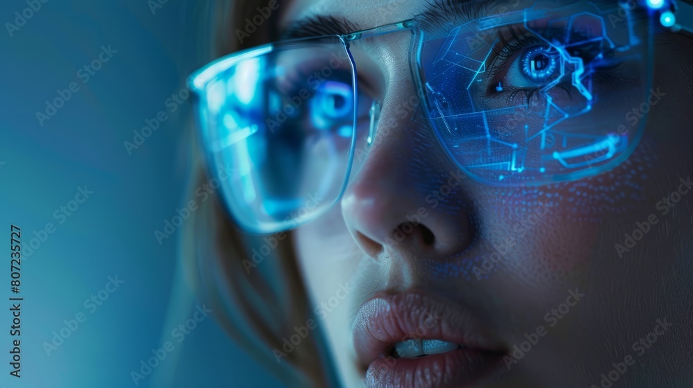 Cybernetic Woman with Digital Enhancements 2