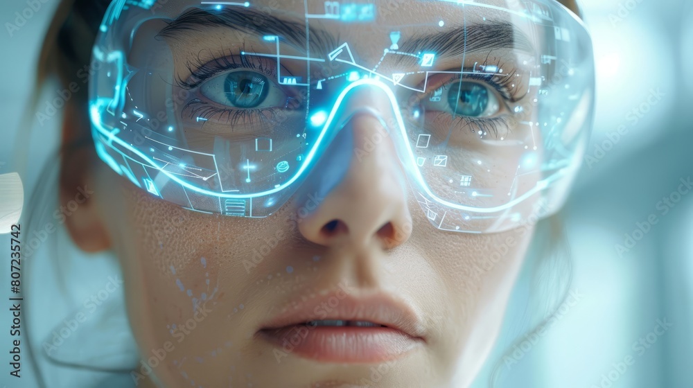 Cybernetic Woman with Digital Enhancements 1 Cybernetic Woman with Digital Enhancements 1
