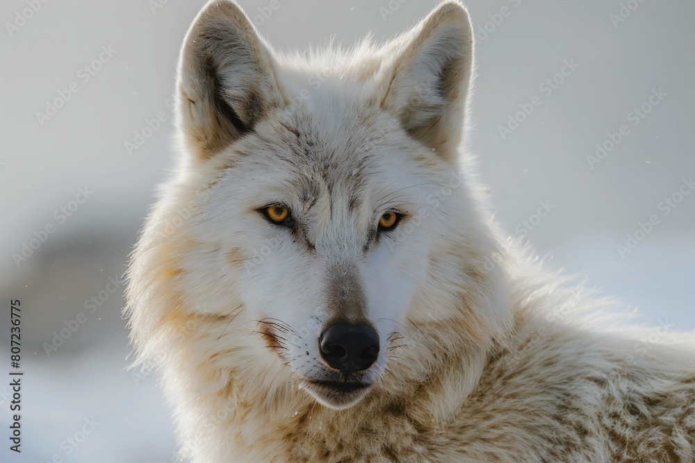 Portrait of an arctic wolf (Canis lupus)
