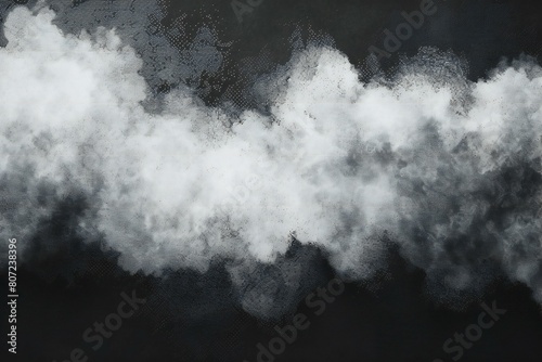 Clouds of white smoke on a black background, Abstract background