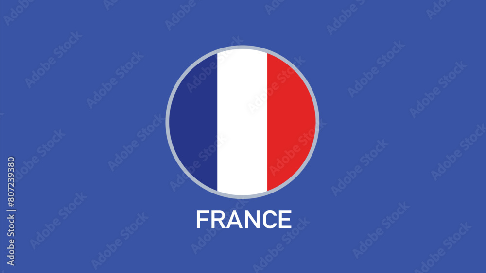 France Flag Emblem Teams European Nations 2024 Abstract Countries European Germany Football Symbol Logo Design Vector Illustration France Flag Emblem Teams European Nations 2024 Abstract Countries European Germany Football Symbol Logo Design Vector Illustration