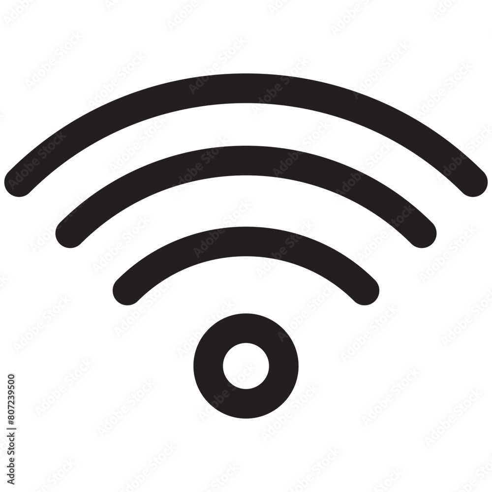 Wi-fi wireless internet signal flat icon for apps Wi-fi wireless internet signal flat icon for apps