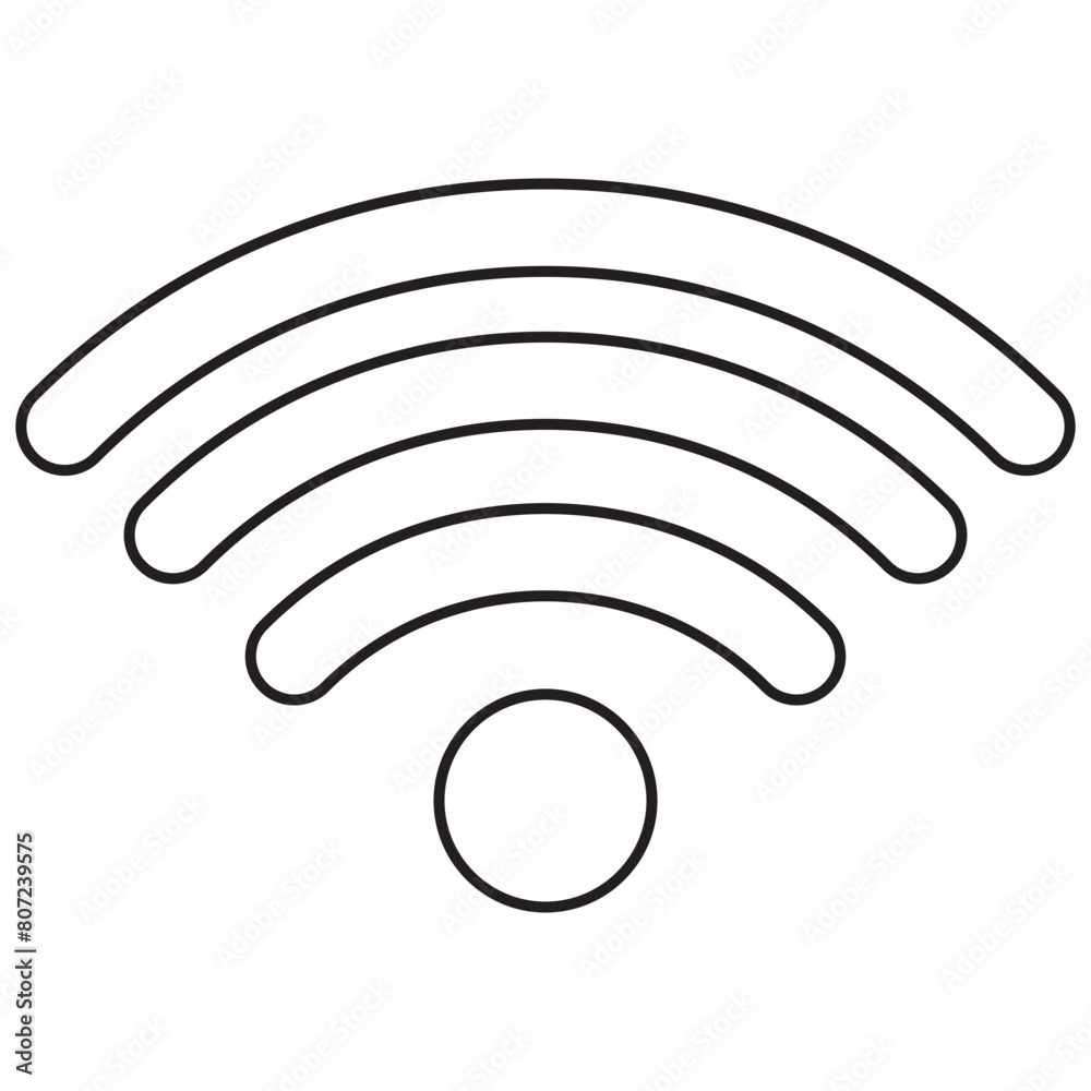 Wi fi wireless internet signal flat icon for apps Wi fi wireless internet signal flat icon for apps