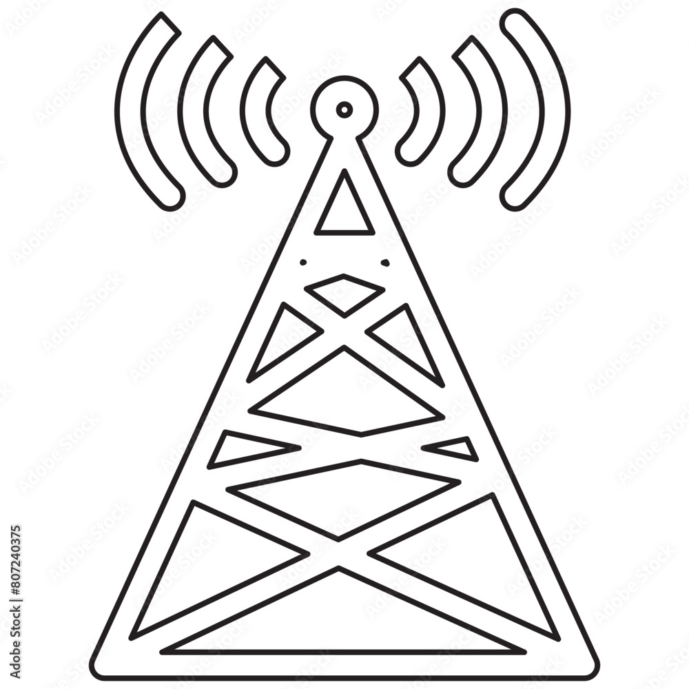 Antenna tower icon in flat style. Broadcasting vector illustration on white isolated background. Wifi business concept. Antenna tower icon in flat style. Broadcasting vector illustration on white isolated background. Wifi business concept.