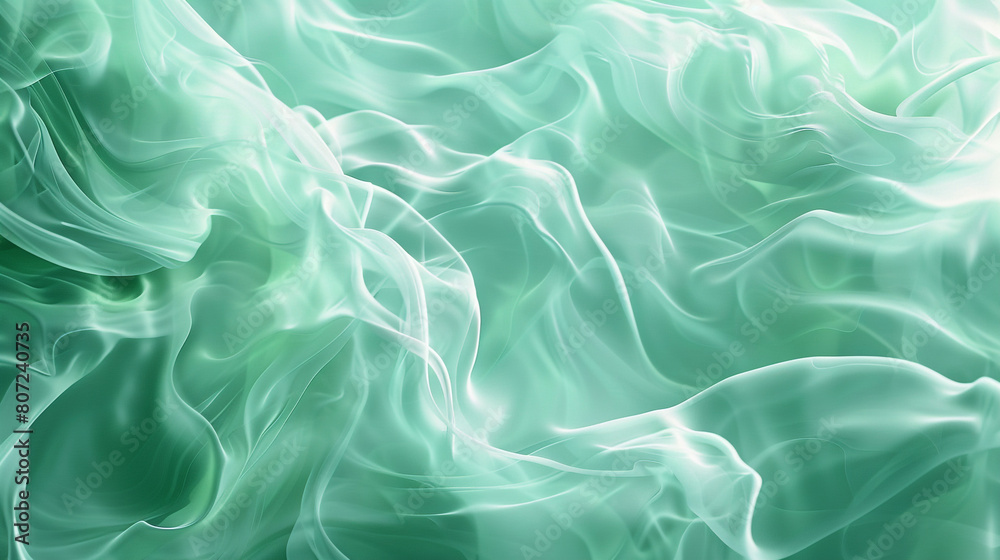 Cool mint green waves styled as abstract flames ideal for a fresh soothing background Cool mint green waves styled as abstract flames ideal for a fresh soothing background