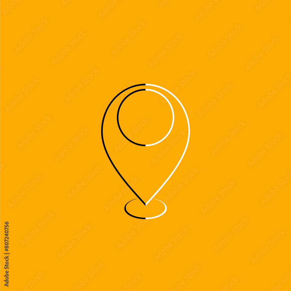 Location, pin, pointer icon symbol design, simple shape vector icon of location point Location, pin, pointer icon symbol design, simple shape vector icon of location point