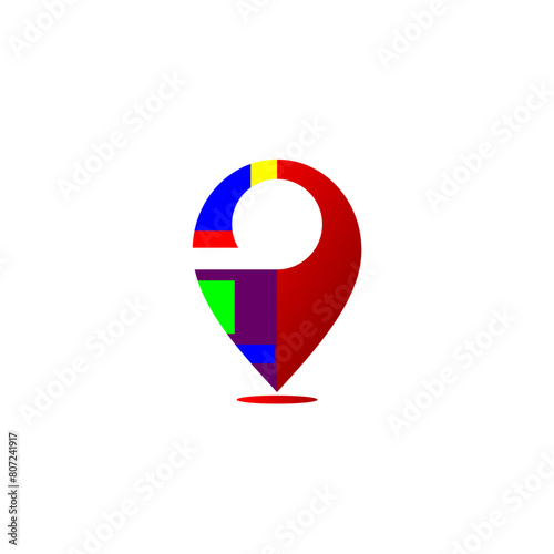 Location, pin, pointer icon symbol design, simple shape vector icon of location point Free Download Location, pin, pointer icon symbol design, simple shape vector icon of location point - GFXLoad