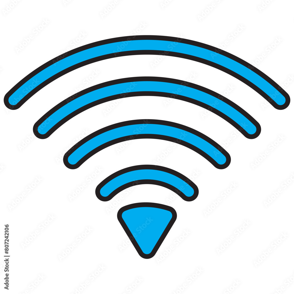 Wi fi wireless internet signal flat icon for apps Wi fi wireless internet signal flat icon for apps