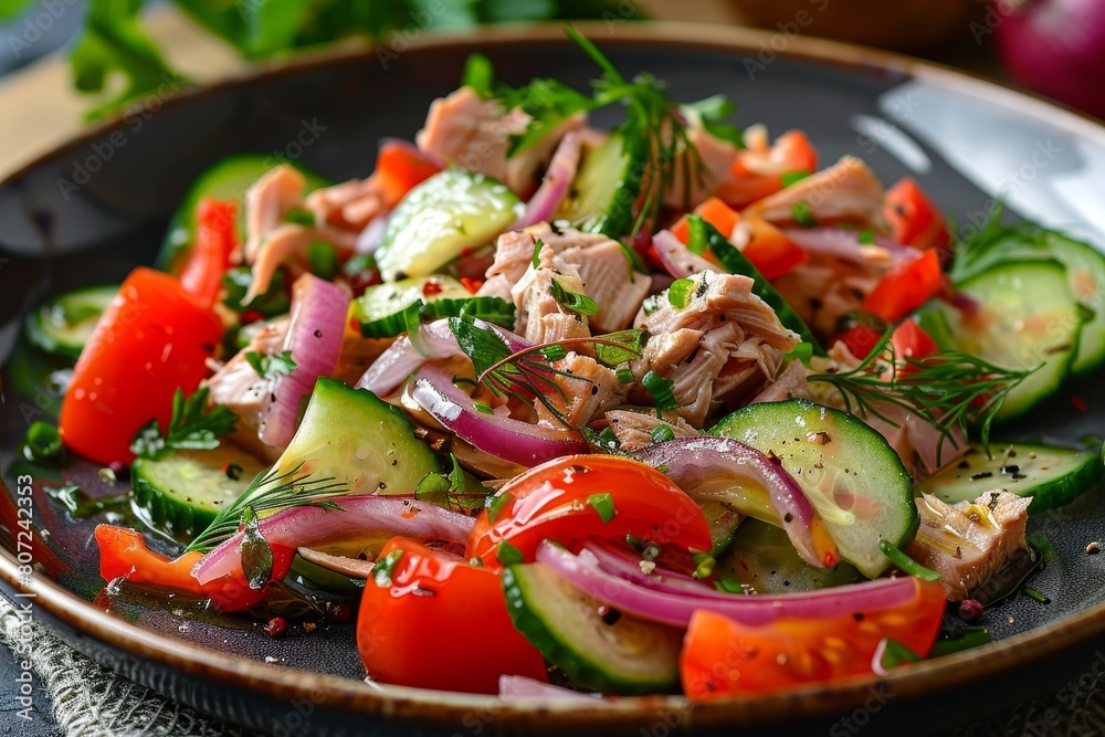 Salad with tuna and veggies