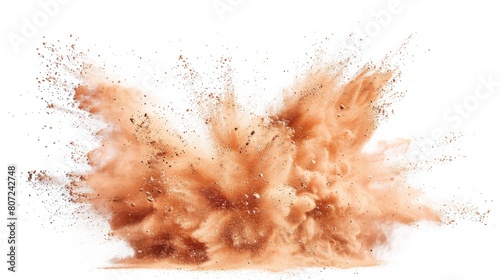 PNG. Powder sand splattered exploding hyper realistic  © Johannes
