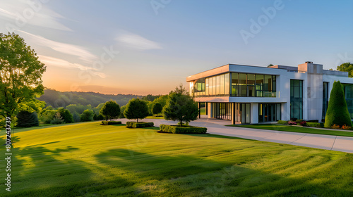 Luxury Modern Home Amidst Scenic Tennessee Landscape: Harmony of Architecture and Nature © Leah