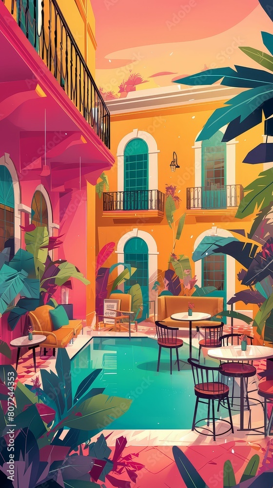 Obraz premium An art deco cocktail lounge where drinks are inspired by 1920s celebrities