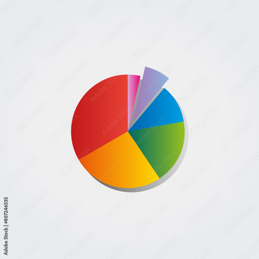 Icône Logo Abstrait Types de Diagrammes Graphiques - Multicolore - Direction Analyse Objectif Croissance - Formes Variées Vecteur