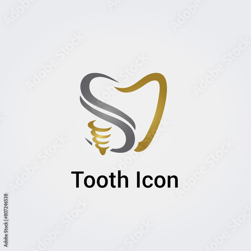 Icône Logo Dent / Dentiste pour Design Logos - Illustration Graphique pour Soins dentaires Clinique médicale Santé