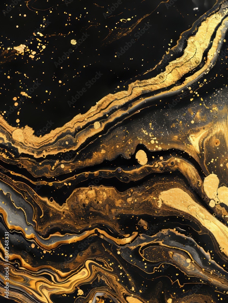 Abstract Black and Gold Swirl 8 Abstract Black and Gold Swirl 8