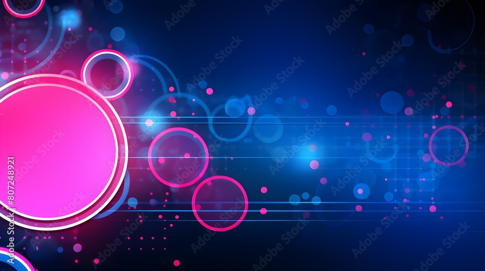 Fototapeta premium pink and blue Abstract technology background circles digital hi-tech technology design background. concept innovation. vector illustration