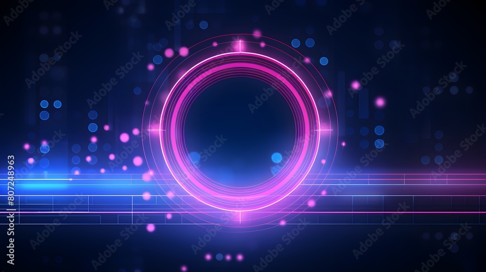 pink and blue Abstract technology background circles digital hi-tech technology design background. concept innovation. vector illustration