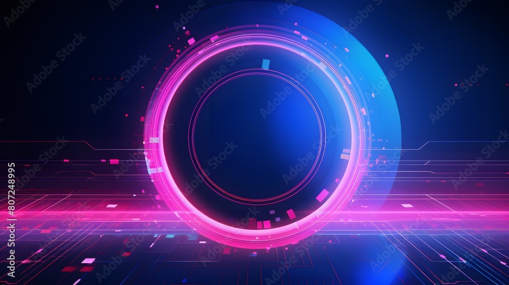 pink and blue Abstract technology background circles digital hi-tech technology design background. concept innovation. vector illustration pink and blue Abstract technology background circles digital hi-tech technology design background. concept innovation. vector illustration