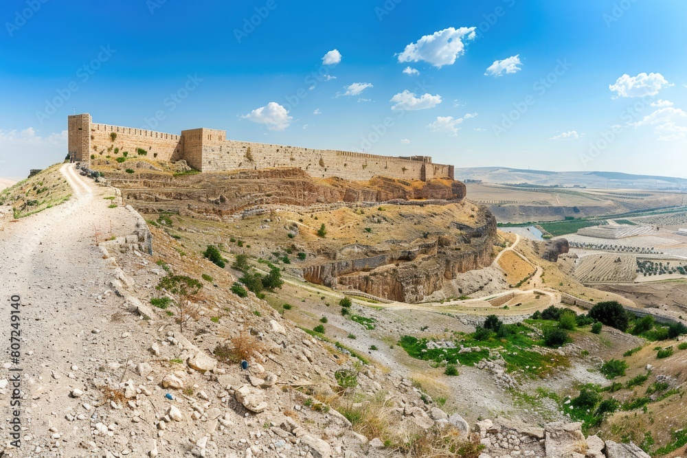Panoramic View of Fortress, Site of Biblical Battle for Kingdom 