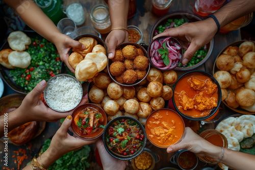 Panipuri or gupchup or golgappa or Pani ke Patake is a type of snack that originated in the Indian subcontinent  photo