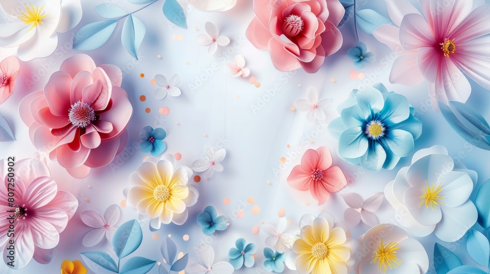 Vibrant Floral Banner for Celebratory Occasions Generative AI Vibrant Floral Banner for Celebratory Occasions Generative AI