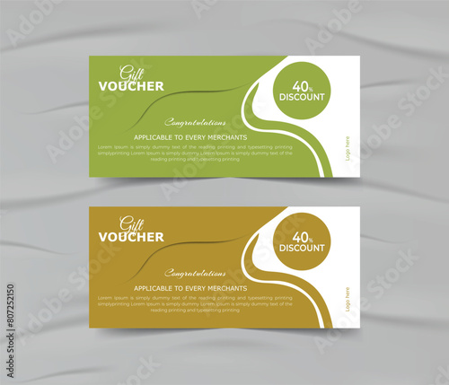 Creative and modern a gift vouchers templates design