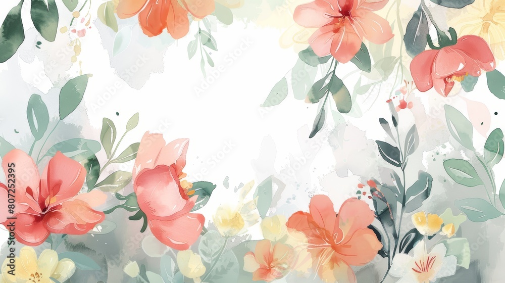 Watercolor Floral Greeting Cards for Mother's Day Generative AI