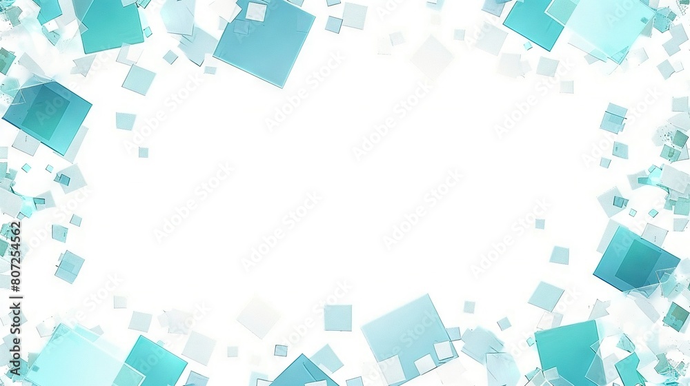 A photo displays a blue cube-filled center against a white backdrop with space surrounding it A photo displays a blue cube-filled center against a white backdrop with space surrounding it
