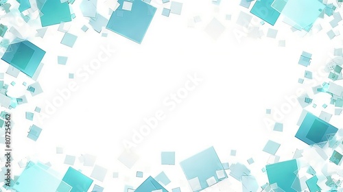  A photo displays a blue cube-filled center against a white backdrop with space surrounding it