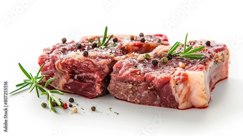 Fresh and delicious beef tenderloin steaks seasoned with rosemary and black pepper.