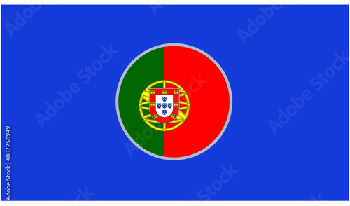 Portugal Flag Emblem European Nations 2024 Teams Countries European Germany Football Symbol Logo Design Vector Illustration