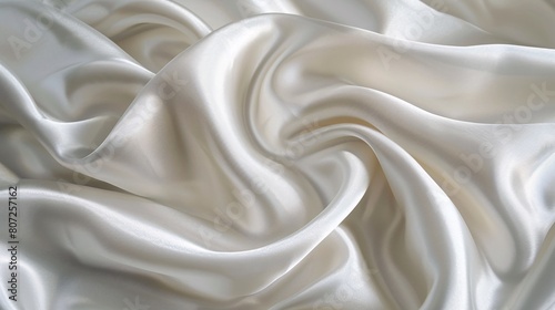 white wrinkled satin silk cloth texture background