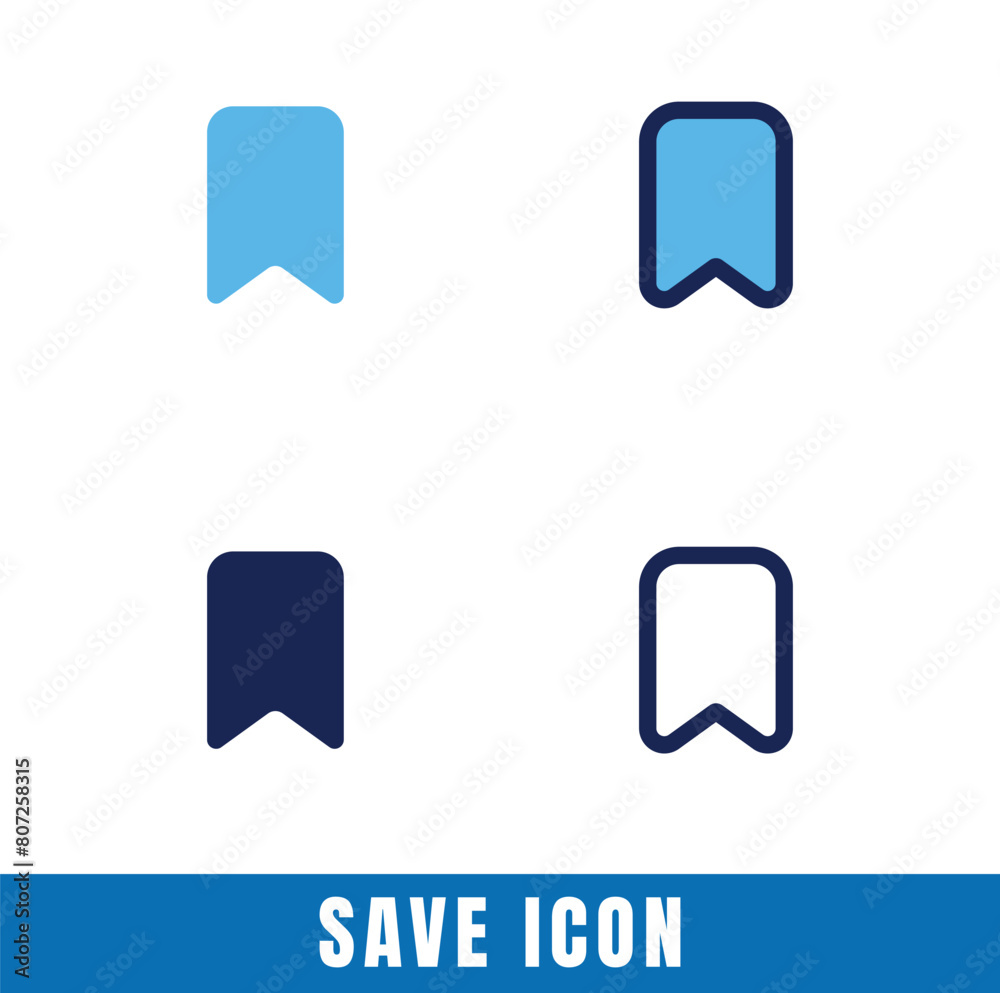 Fototapeta premium Simple Save icons in different designs vector set