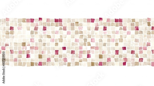  White and Pink Wall with Shaded Squares