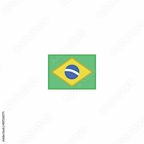 brazil minimalistic small vector flag