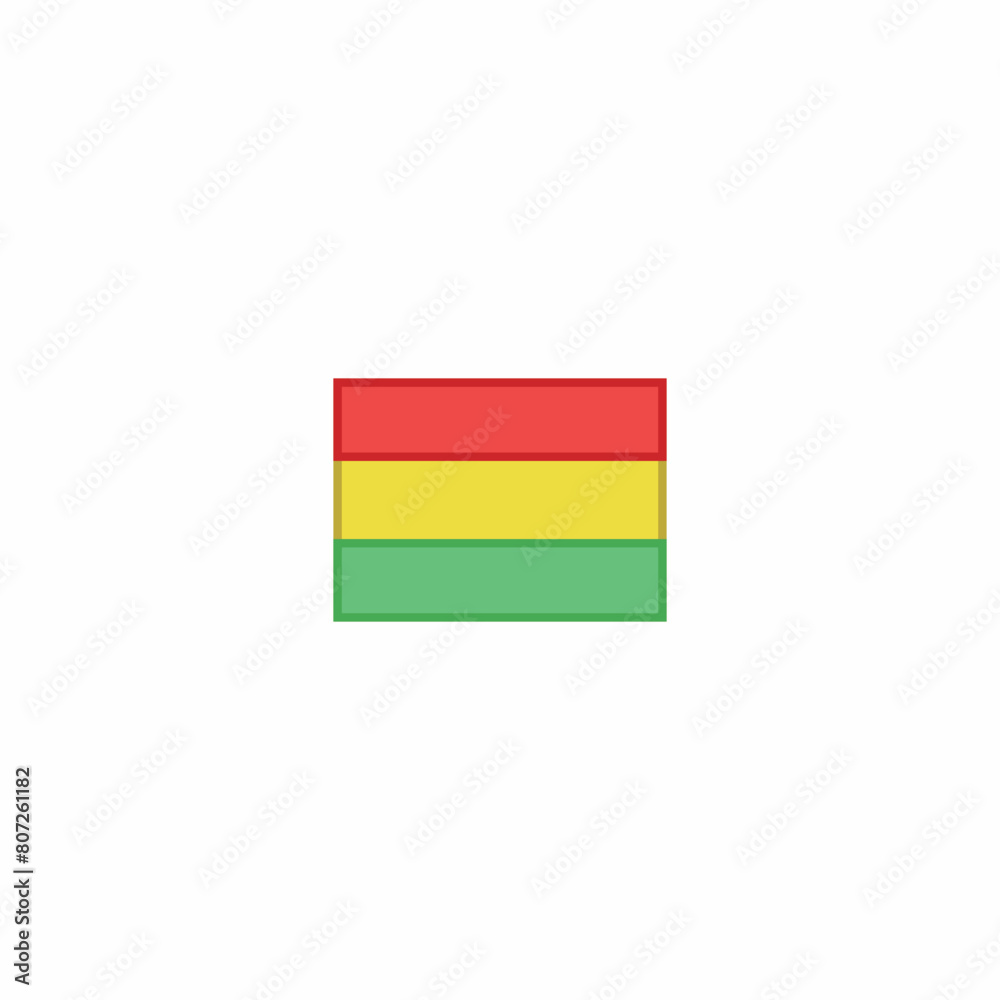 bolivia nation flag country vector bolivia nation flag country vector