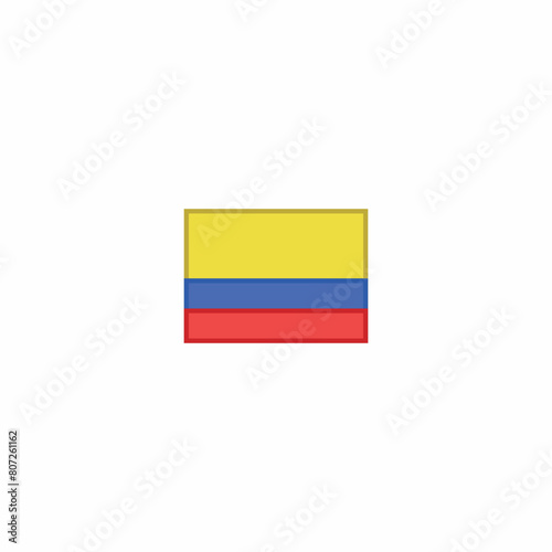 colombia flag nation colors vector