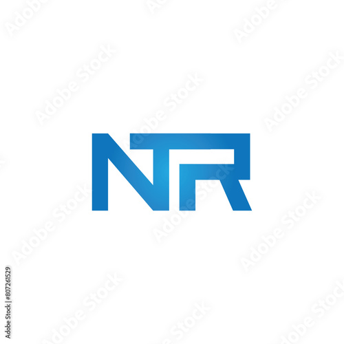 Vector initial letter NTR typography logo design vector