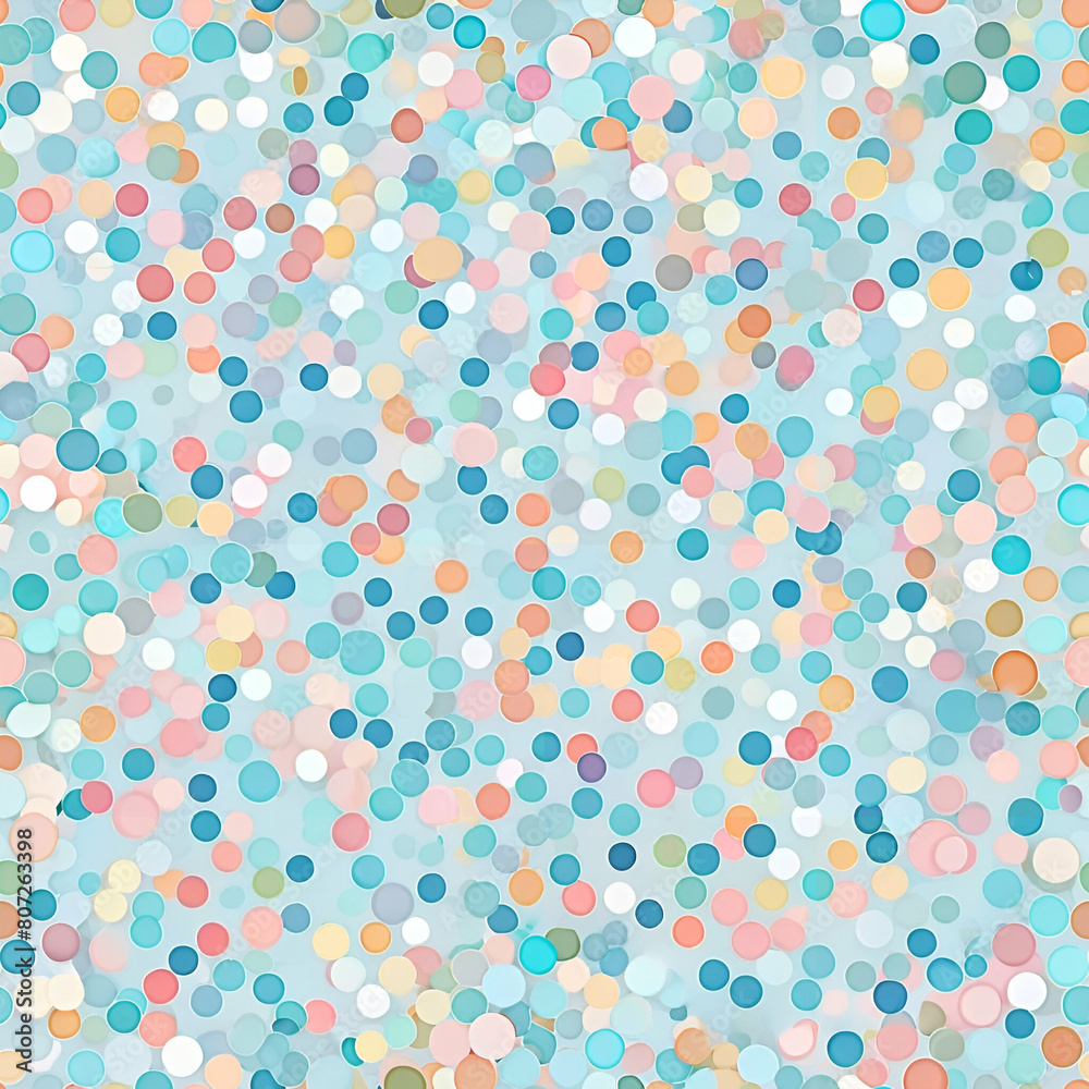 Confetti Dots in a Random Pattern of Pastel Colors, for a Celebratory Festive Look