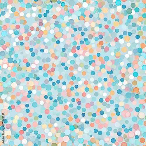 Confetti Dots in a Random Pattern of Pastel Colors, for a Celebratory Festive Look