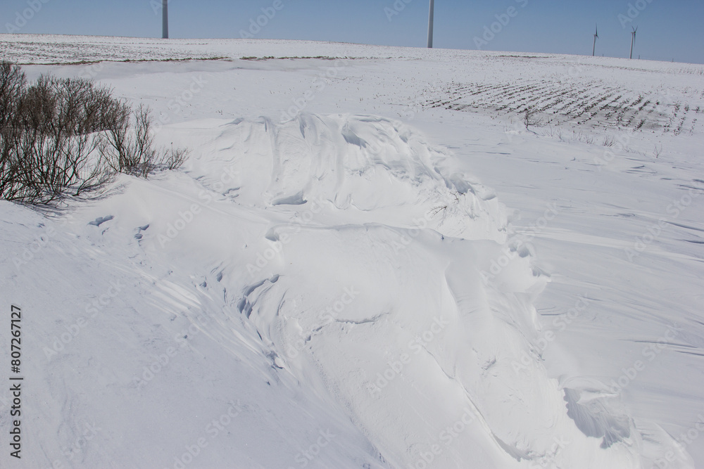 large snow drift