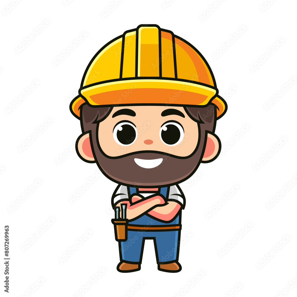 cute construction worker cartoon character cute construction worker cartoon character