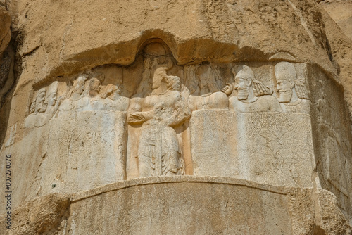 Naqsh-e Rostam is an ancient archeological site and necropolis located near Persepolis in Fars province, Iran. photo